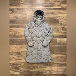 The North Face Miss Metro 550 Down Filled Insulated Parka Coat  Silver Size S